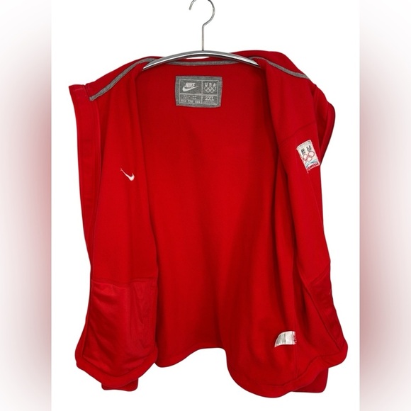 Nike Red Team USA 2010 Vancouver Olympic Full Zip Collared Fleece Sweater, XXL - Picture 3 of 11